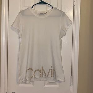 White Calvin Klein shirt